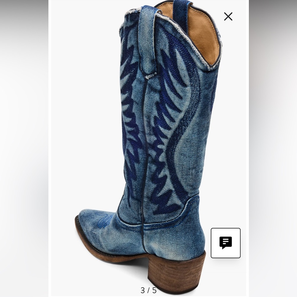 Albany Denim Western boots 7.5 - Picture 3 of 4